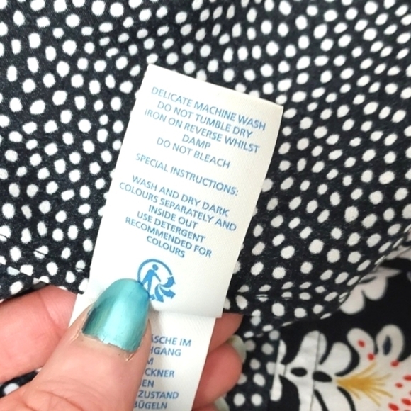 BODEN Women's Mollie Floral Patchwork Dress Black Size 8 LONG - Picture 13 of 15